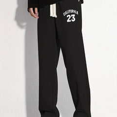 California 58 Cotton Sweatpants Men's Casual Solid Loose Fit Drawstring Pants