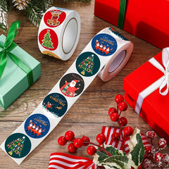 500pcs Cartoon Christmas Theme Gift Label Stickers Self adhesive Paste Stickers