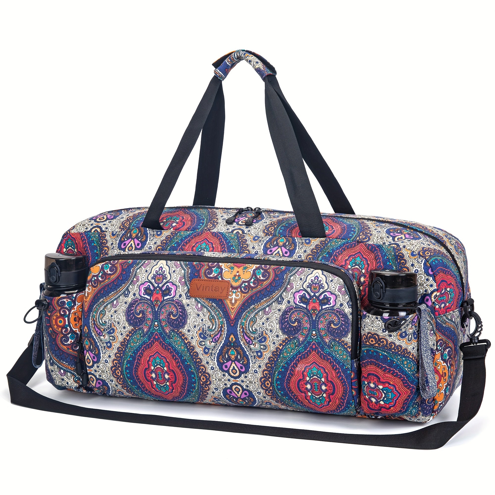 Canvas Yoga Mat Storage Bag Large Capacity Gym Fitness Bag