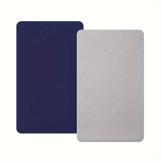 Navy Fitted Crib Sheet for Kids, Soft Polyester Mattress Protector