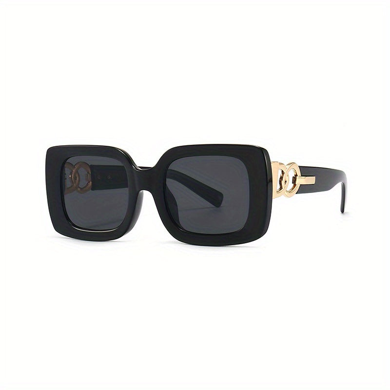 Vintage Square Frame Sunglasses Gradient Lens Glasses UV400