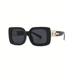 Vintage Square Frame Sunglasses Gradient Lens Glasses UV400