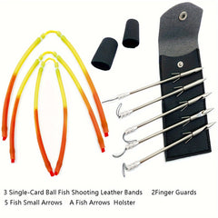 Slingshot Fishing Set Arrow Rubber Band Storage Bag