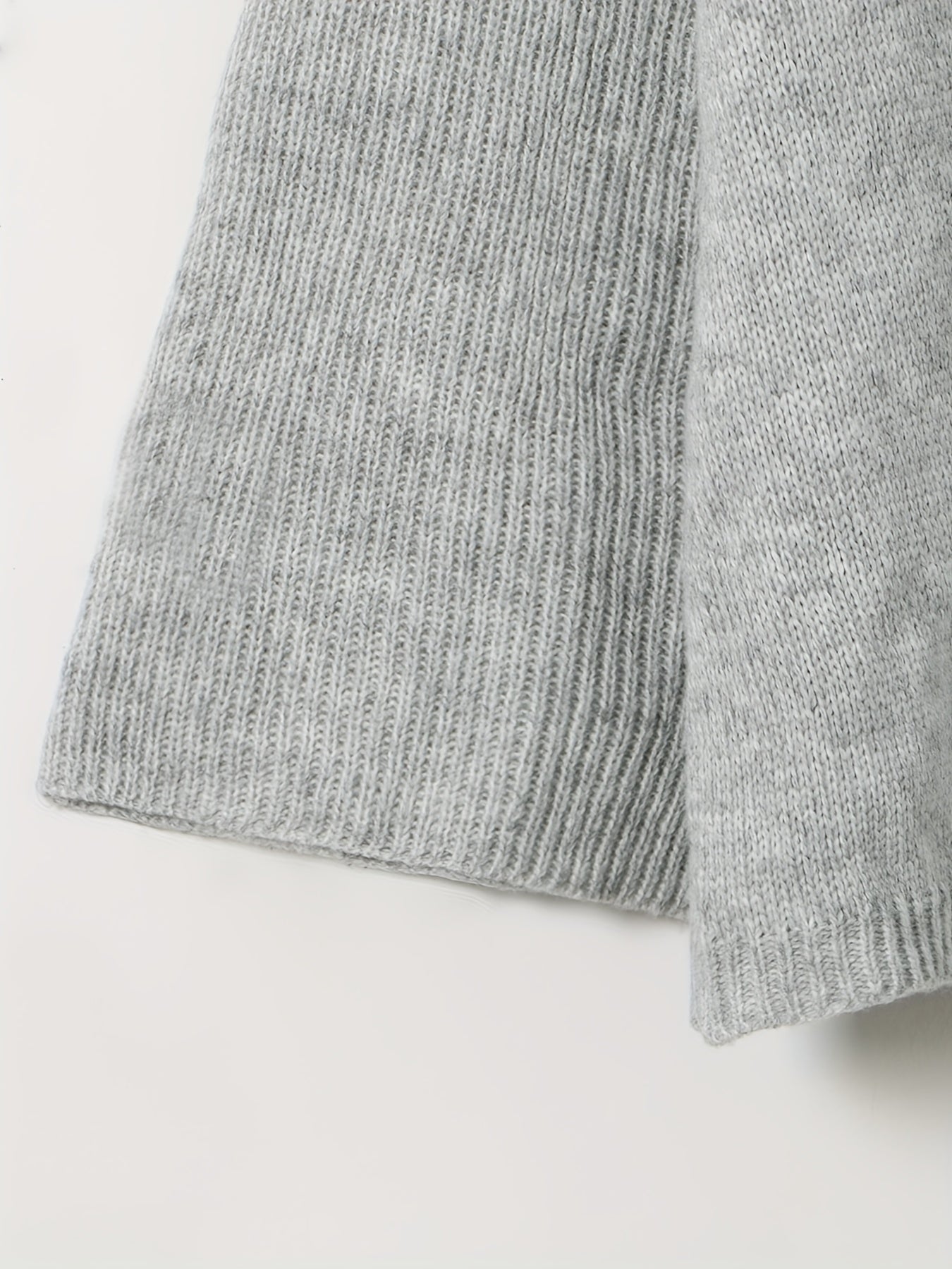  Casual Sweater Women's Plus Solid Bell Sleeve Jumper