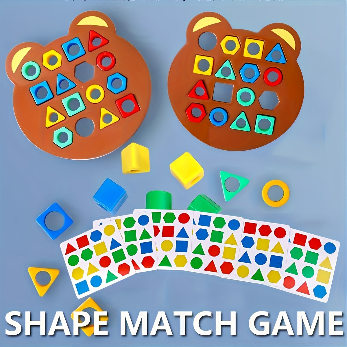 Kids Geometry Shape Matching Game Set Colorful Shape Sorting Educational Toy