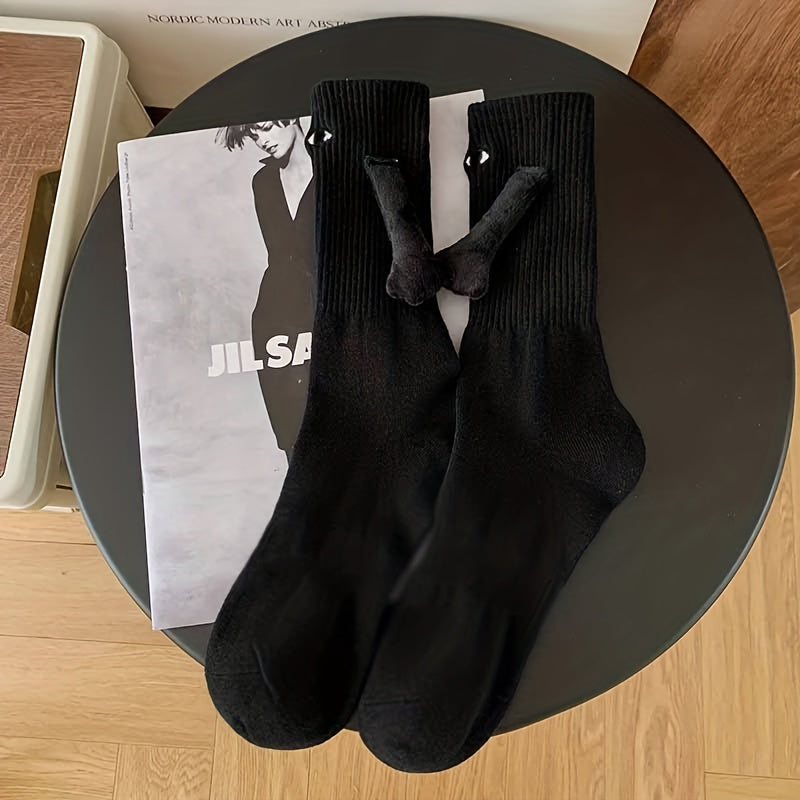Cartoon Hand Holding Socks Soft Comfortable Stockings