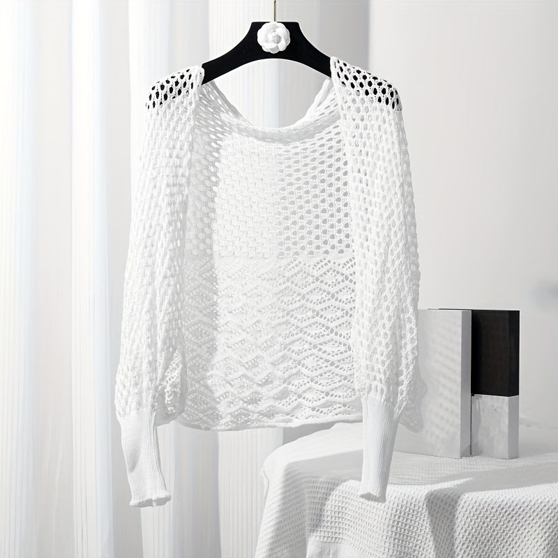 Solid Knitted Warm Wraps Hollow Out Shawl