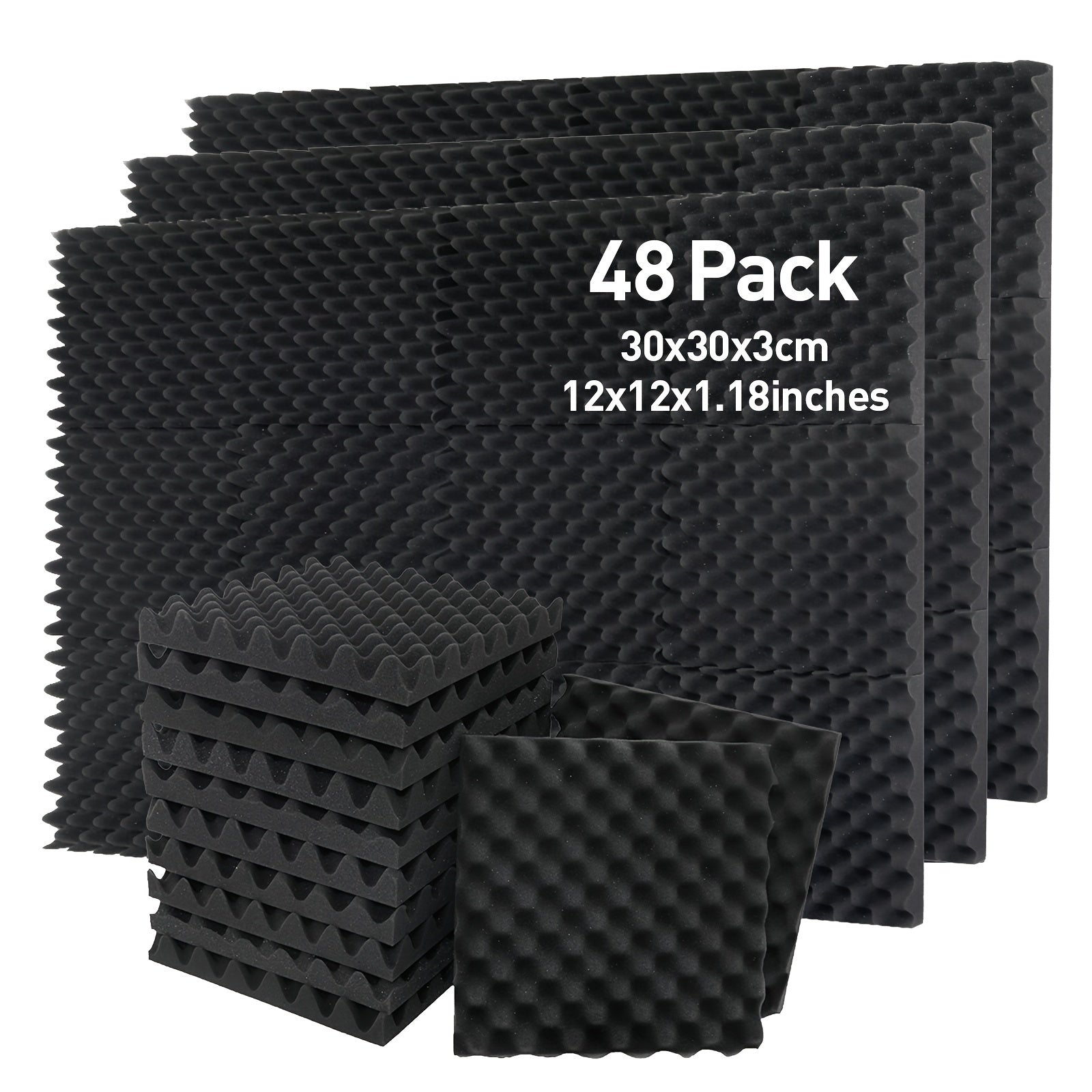 48pcs Sound Absorbing Cotton High Density Egg Cotton Sound Insulation Cotton