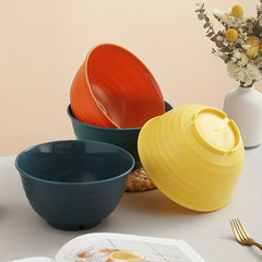 4PCS Plastic Cereal Bowls 30 Oz, Microwave/Dishwasher Safe Salad Soup Rame