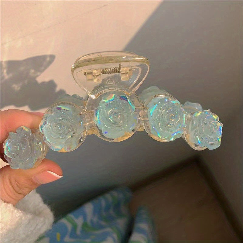 Camellia Flower Hair Claw Clips No Slip Hair Clamp for Women Girls