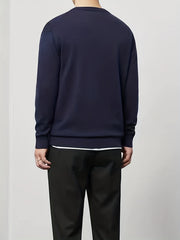 Men's Knitted Sweater Casual Warm Mid Stretch Pullover For Fall Winter