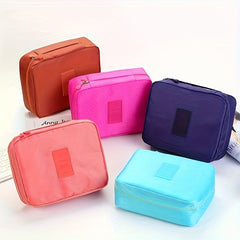 Solid Zipper Storage Bag Portable Travel Accessories Cosmetic Bag