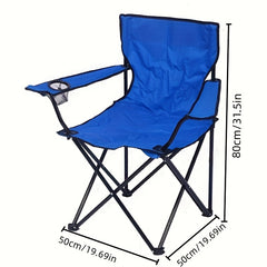 Portable Folding Chair with Armrest for Outdoor Picnic Beach