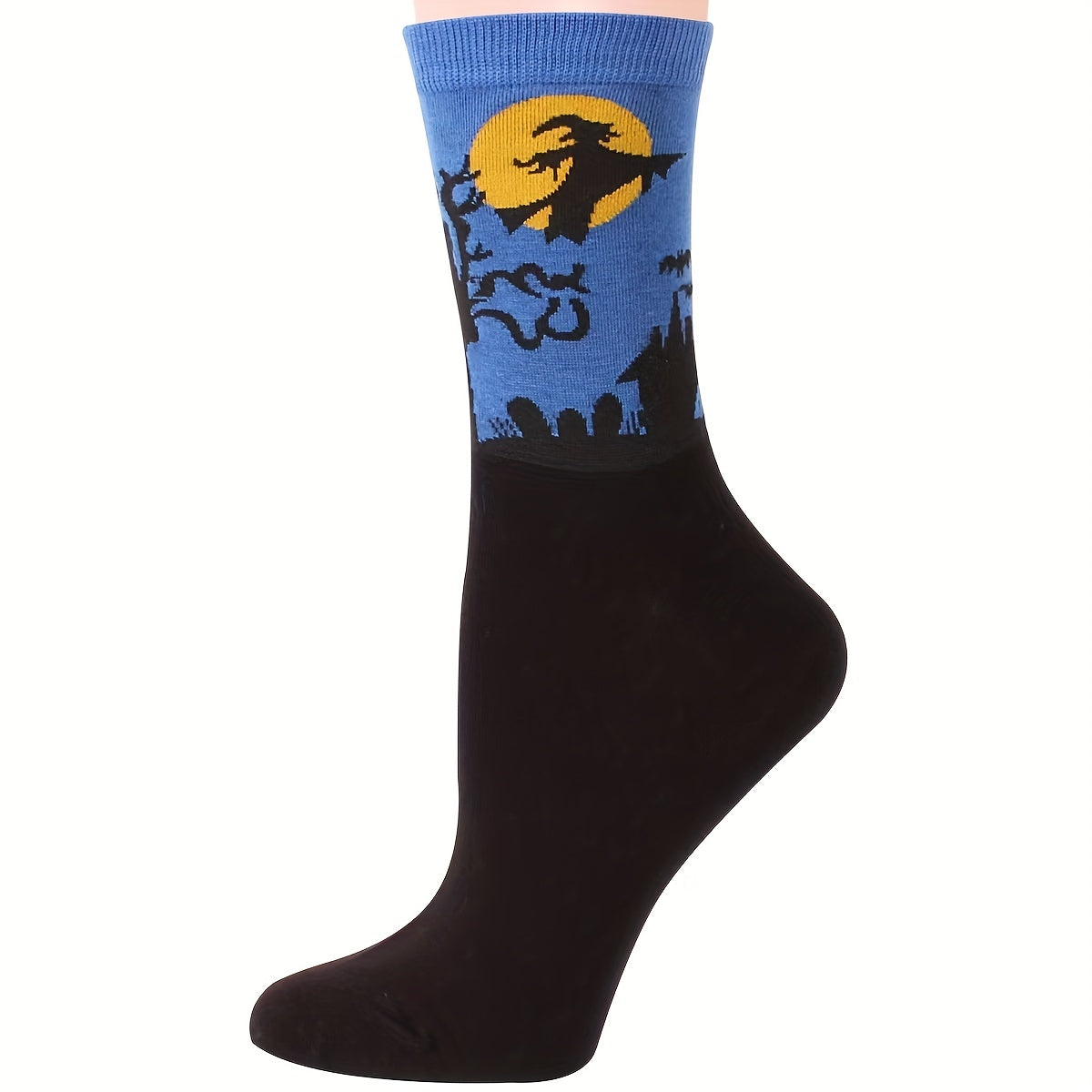 5 Pairs Bat Pattern Socks Halloween Funny Mid Tube Women's Stockings