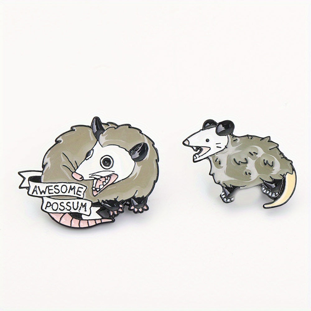 2pcs Cartoon Mouse Brooch Bags Clothing Accessories Men