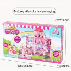 Kids Play House DIY Princess Castle Villa Gift