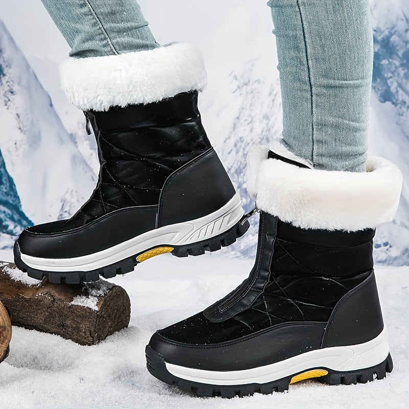 Women's Warm Snow Boots - Non-slip Medium Tube Winter Boots