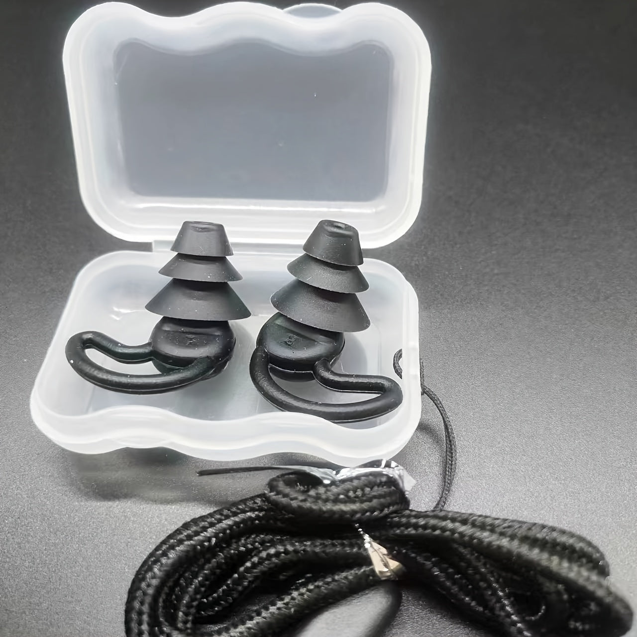 Waterproof Silicone Earplugs with Storage Box for Swimming, Diving, Sleeping