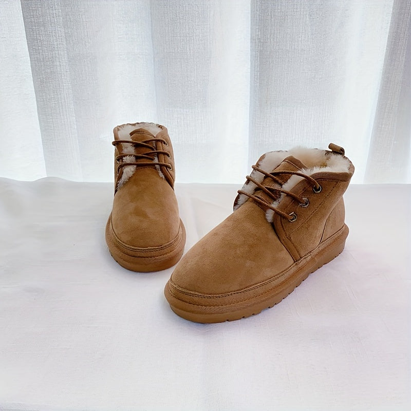 Men's Winter Thermal Snow Boots with Fuzzy Lining
