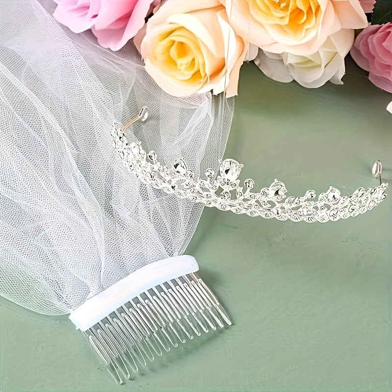 Bridal Veils Crown Wedding Veils & Headwear Set