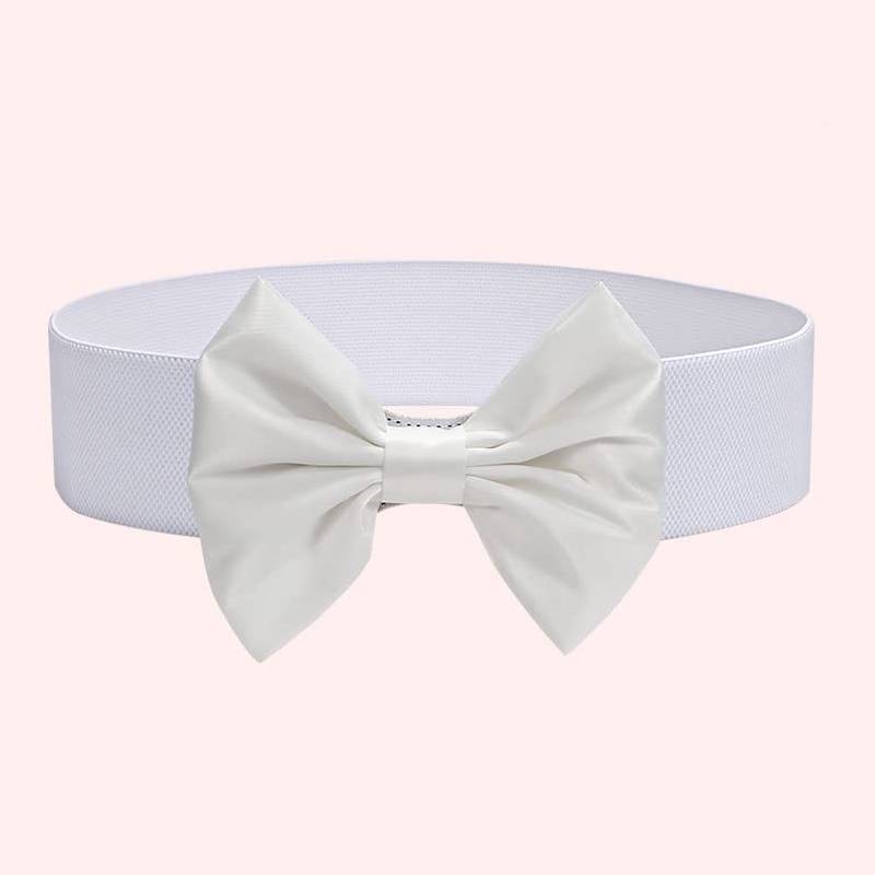 Women's Elastic Cinch Belt with Satin Bow