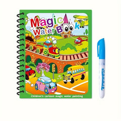 2 Pack Reusable Magic Water Books with Pens Educational Activity Sketchbooks