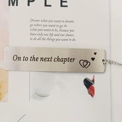 Stainless Steel Lettering Bookmark Inspirational Graduation Gift