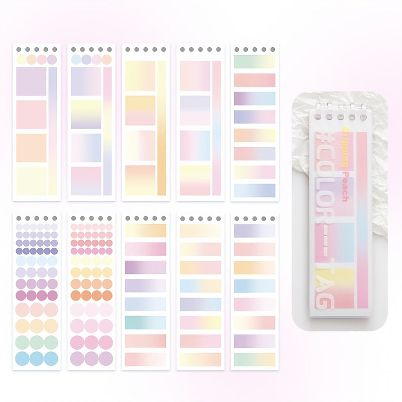 Gradient pattern Loose leaf And Paper Label Index Stickers