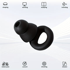 1pair Noise Reduction Silicone Ear Plugs Reusable for Sleep Swimming