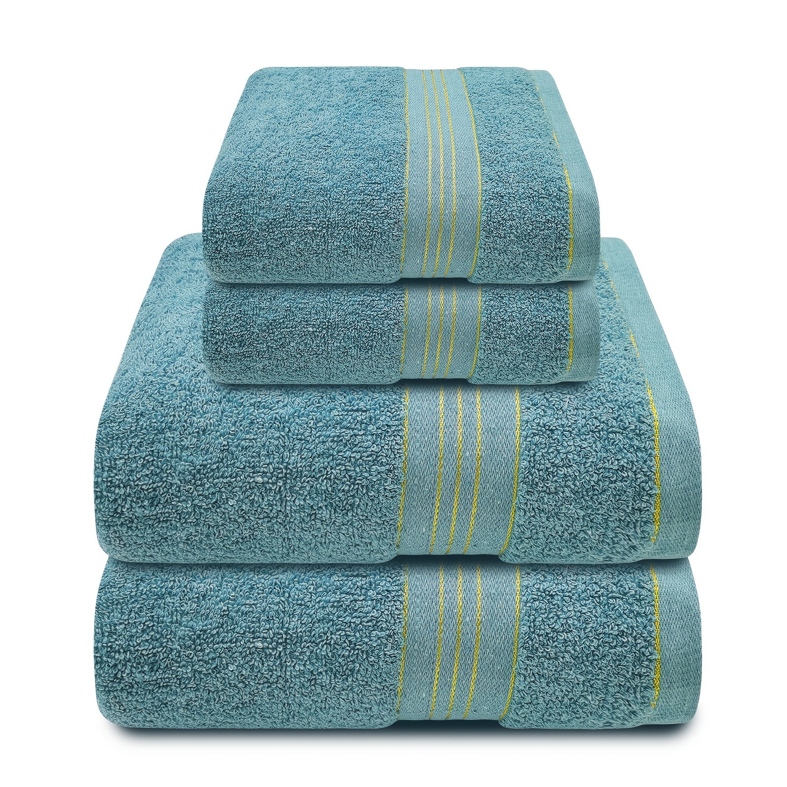 2pcs Embroidered Towel Set, Soft & Absorbent, Family & Bathroom Decor