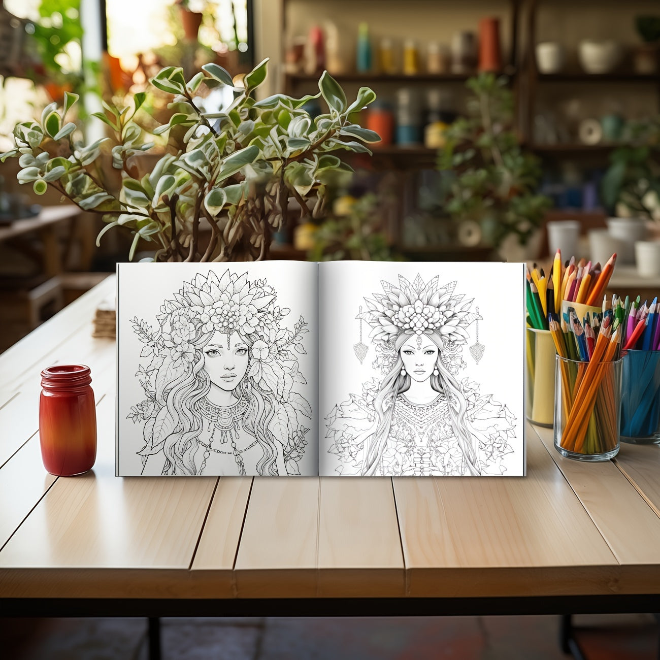 Enchanting Flower Fairy Tale Coloring Book - 25 Unique Pages