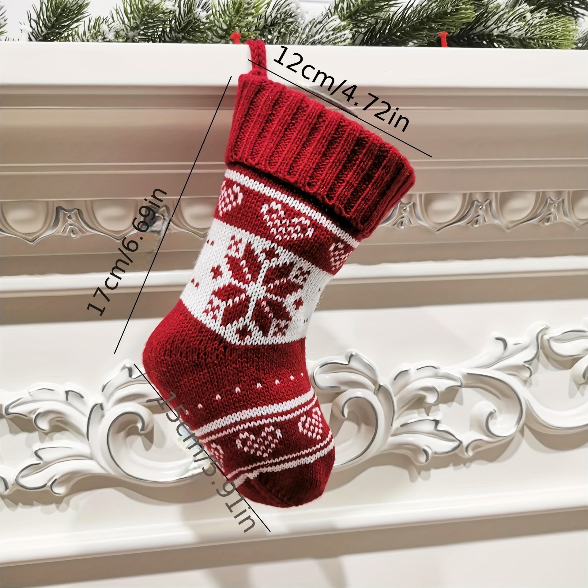 Knitted Christmas Socks Decoration Gift Bags