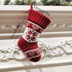 Knitted Christmas Socks Decoration Gift Bags