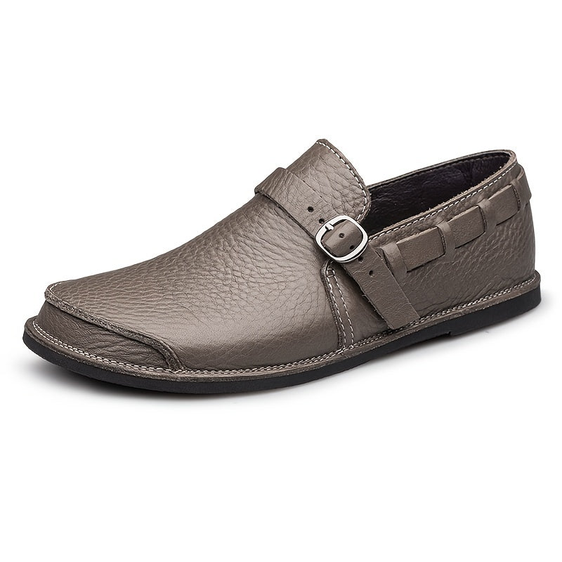 Men's Buckle Loafer Boat Shoes Lightweight Slip On Flat Shoes