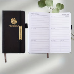 Leather A6 Academic Planner 1 6 18 Months Perfect for Teachers & Students