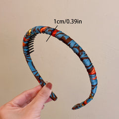 Leopard Print Headband with Teeth Non-slip Vintage Hair Accessory