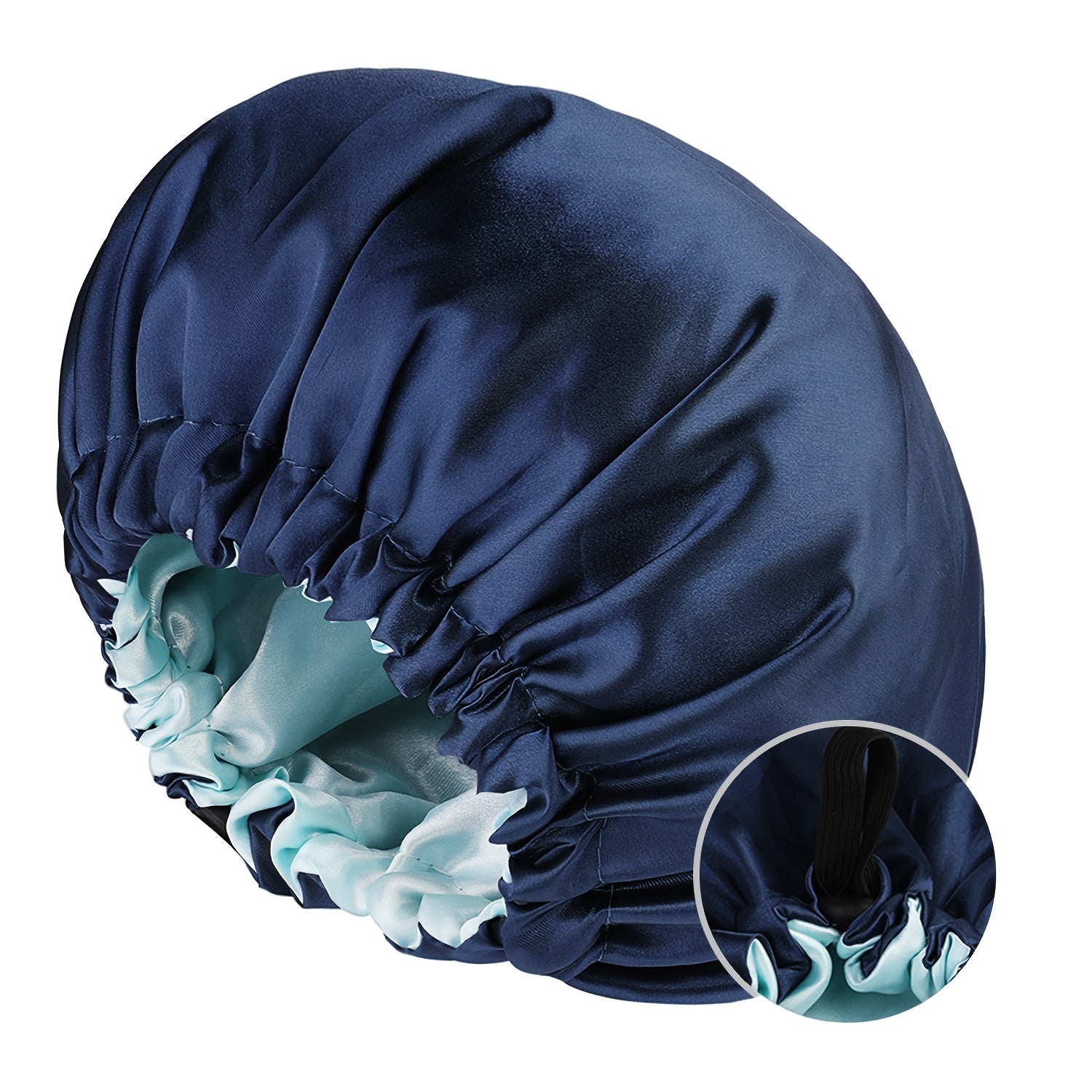 Adjustable Silk Bonnet for Curly Hair - Large Satin Lined Sleep Cap