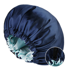 Adjustable Silk Bonnet for Curly Hair - Large Satin Lined Sleep Cap