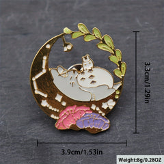 Totoro Cartoon Brooch for Men - Anime Shoulder Bag Collar