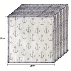 10pcs Cotton Gauze Dish Cloth Absorbent Towel Kitchen Cleaning Pad