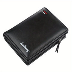 Men's Zipper Short Wallet Vertical Mini Coin Purse Gift For Men