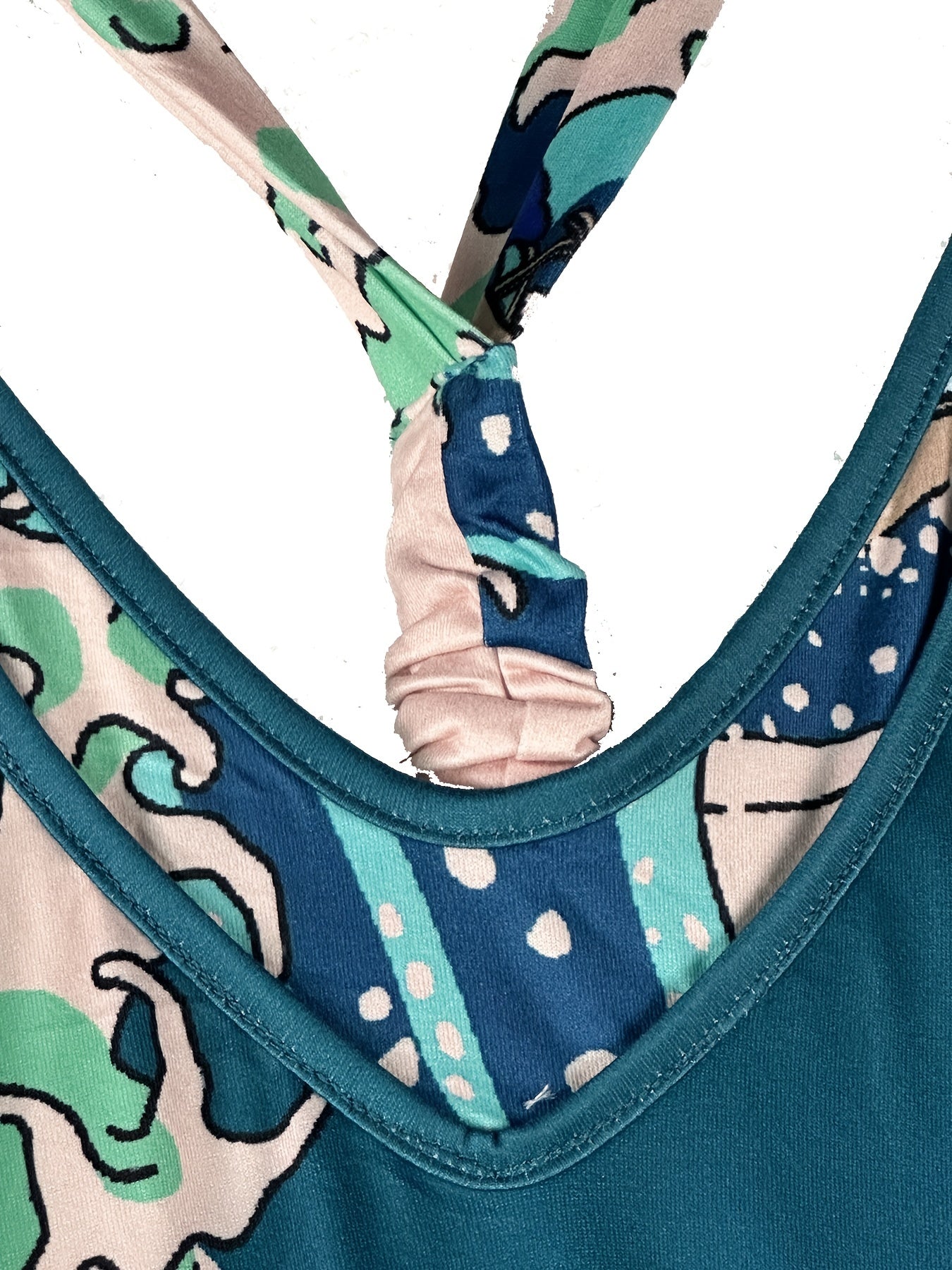  Painting Print V Neck Jumpsuit