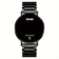 Sports Electronic Watch Stainless Steel Band Waterproof LED Light Up