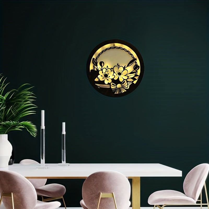 LED Fairy Tale Story Shape Retro Wooden Sign Wall Lamp