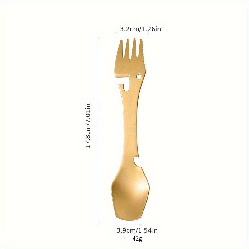 Stainless Steel Tableware Fork & Spoon Combo with Can Opener