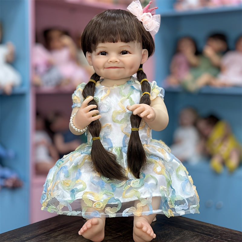 22" Long Hair Rebirth Doll Soft Vinyl Simulative Doll