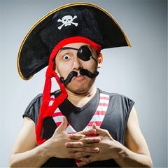 2pcs Kids Pirate Hat Caribbean Pirate Captain Hat Pirate Costume Accessories