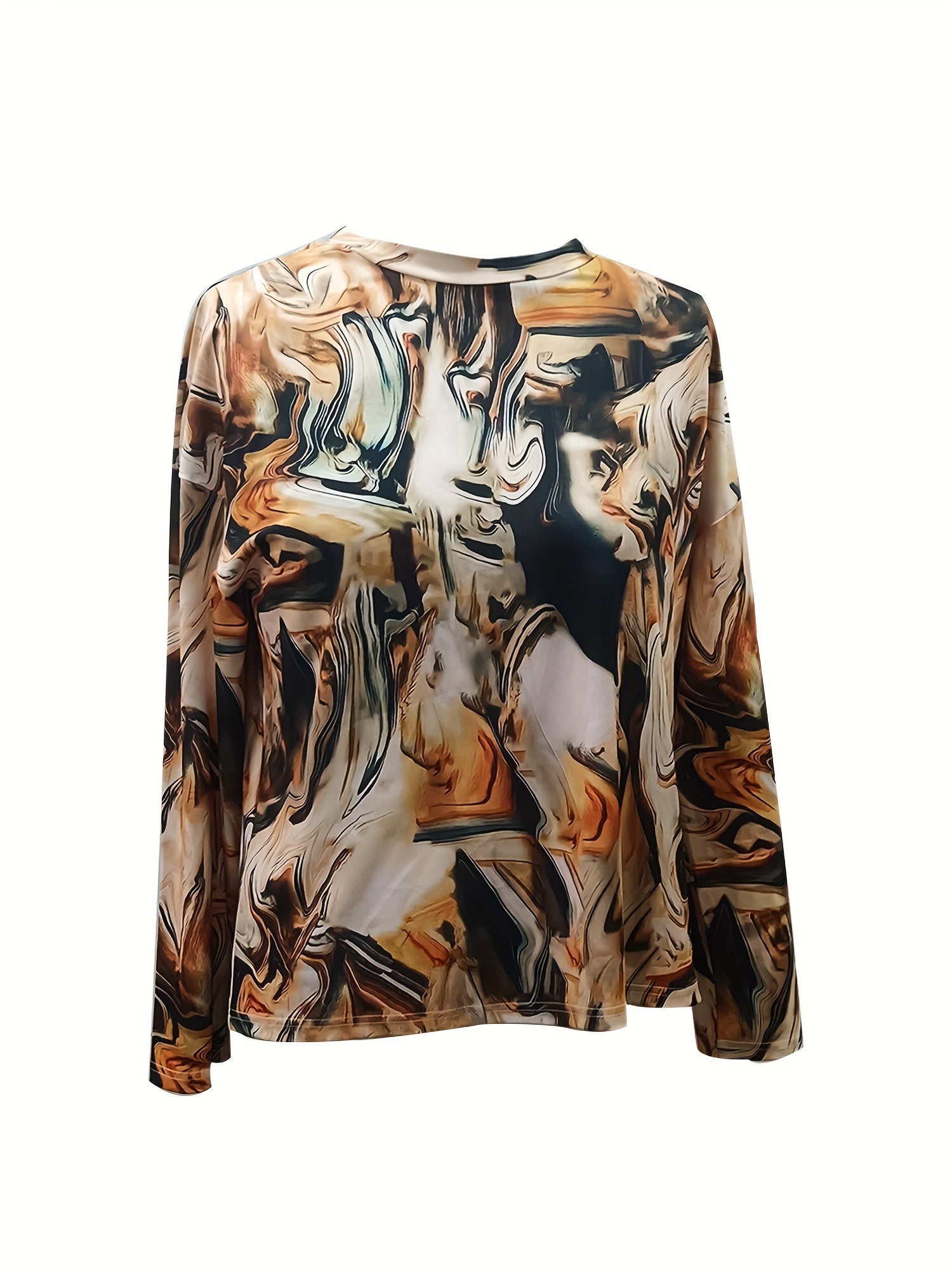  Fluid Print Top & Pants 2 Piece Set