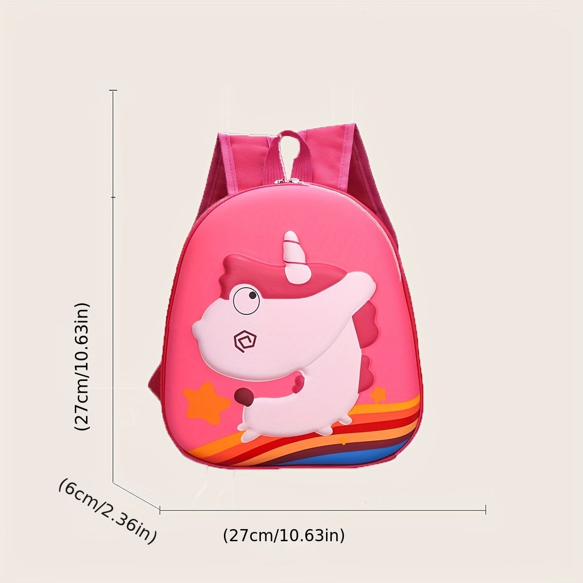 Kids Hard Shell Backpack Cartoon Rabbit Unicorn Dinosaur Kindergarten Bookbag