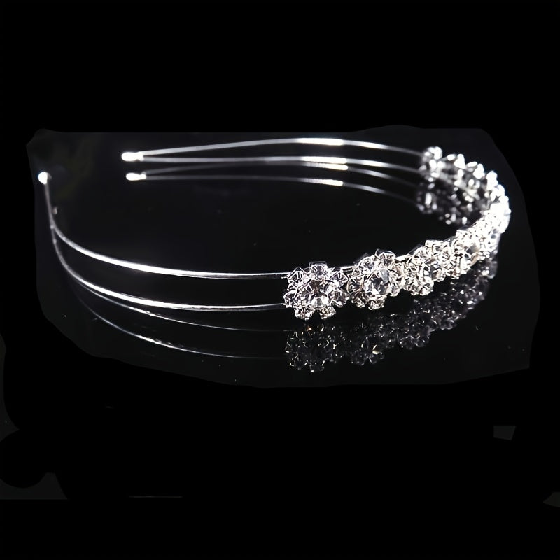 Sparkly Crystal Headband Crown Hair Accessories for Women Girls